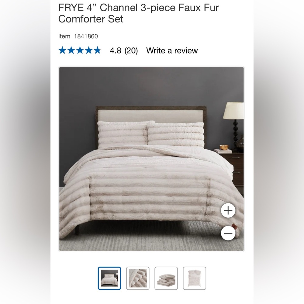 Frye Faux Fur King Comforter and Shams